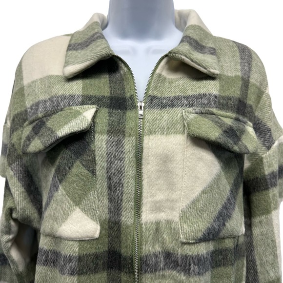 Women’s Sz M Oversized Cropped Jacket Soft Pretty Perfect Spring Wear EUC, V514 - Picture 1 of 14